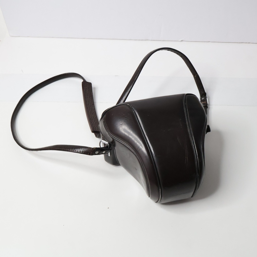 Vintage‎ Nikon Camera Case Brown Leather with Strap Made in Japan